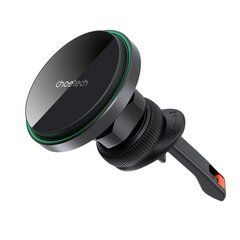 Auto lādētājs-turētājs Choetech T204-F MagSafe 15W melns цена и информация | Зарядные устройства для телефонов | 220.lv