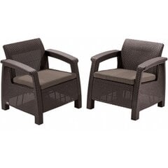 Товар с повреждением. Садовые стулья Corfu Duo Set коричневый цена и информация | Товары с повреждениями | 220.lv