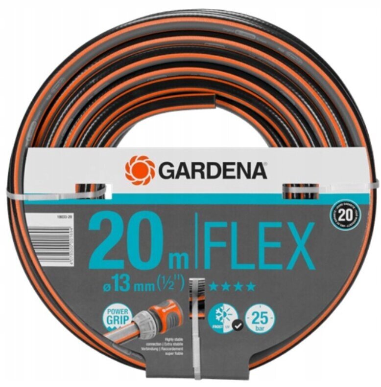 Dārza šļūtene Gardena Comfort Flex, 20 m цена и информация | Laistīšanas sistēmas | 220.lv