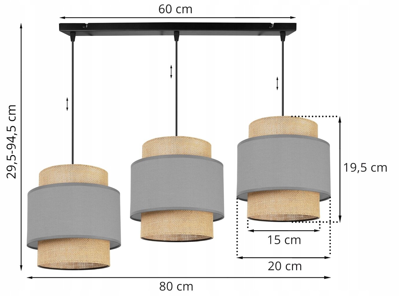 Piekaramā lampa, LightHome cena un informācija | Griestu lampas | 220.lv