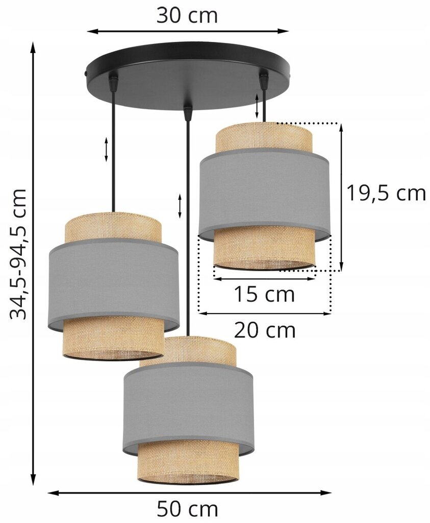 Piekaramā lampa, LightHome cena un informācija | Griestu lampas | 220.lv