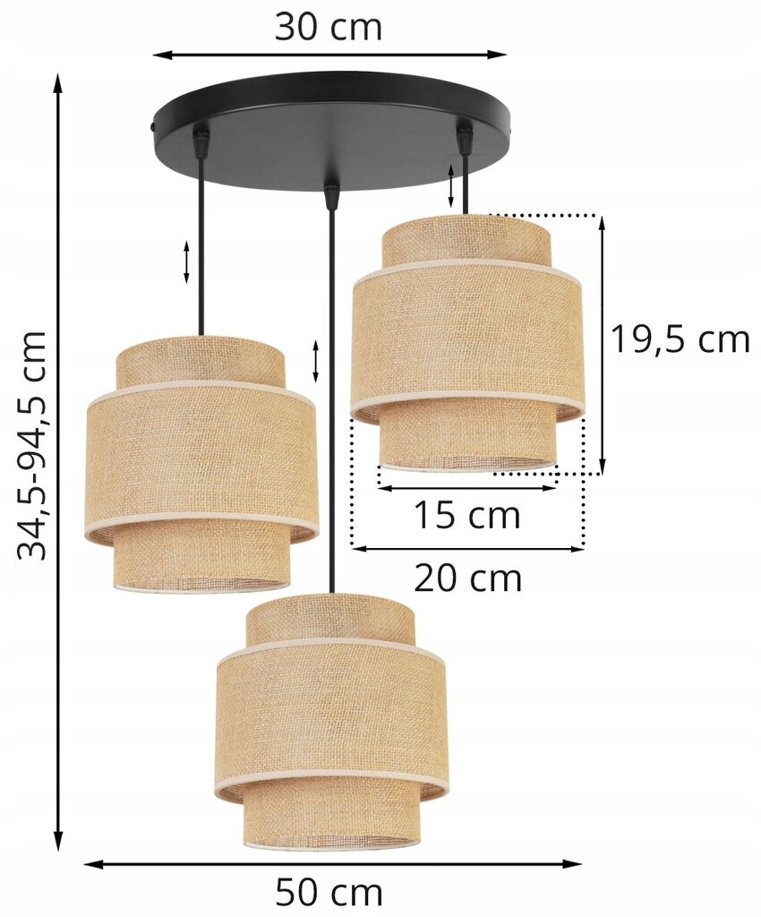 Piekaramā lampa, LightHome cena un informācija | Griestu lampas | 220.lv