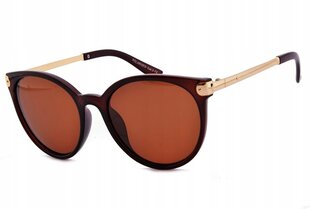 Женские солнцезащитные очки POLARISATION EYES коричневые круглые UV400 POL-561B цена и информация | Женские солнцезащитные очки | 220.lv