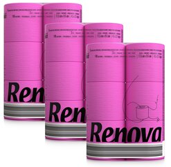 Розовая туалетная бумага Renova, 3 слоя, 140 листов, 16,1 метра, 3 x 6 рулонов цена и информация | Туалетная бумага, бумажные полотенца | 220.lv