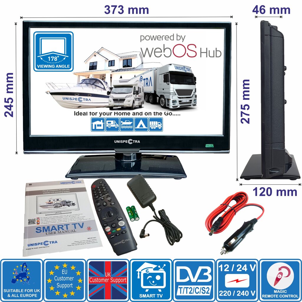 Unispectra 160T2S2W цена и информация | Televizori | 220.lv