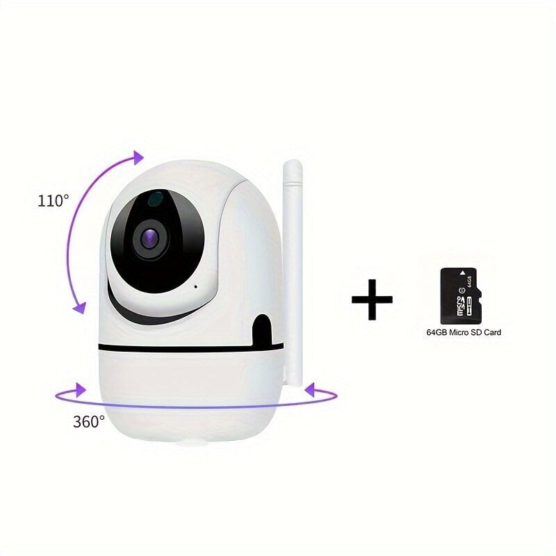 Smurfa augstas izšķirtspējas bezvadu kamera 2.4G. цена и информация | Novērošanas kameras | 220.lv
