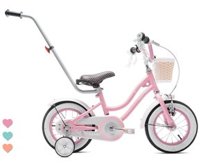 Velosipēds meitenēm Heart Bike, 12", rozā cena un informācija | Velosipēdi | 220.lv