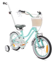 Velosipēds meitenēm Heart Bike, 14", piparmētra цена и информация | Велосипеды | 220.lv