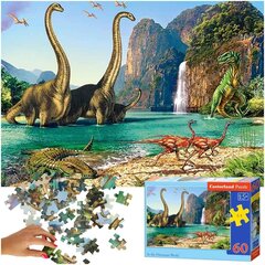 Puzle Castorland Dinozauru pasaule, 60 d. cena un informācija | Puzles, 3D puzles | 220.lv