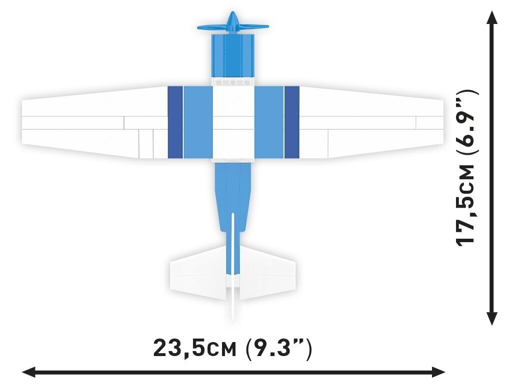 Konstruktors Cobi Cessna 172 Skyhawk-White-Blue 26622, 162 d. cena un informācija | Konstruktori | 220.lv