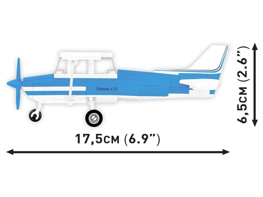 Konstruktors Cobi Cessna 172 Skyhawk-White-Blue 26622, 162 d. cena un informācija | Konstruktori | 220.lv