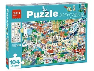 Puzzle Apli Kids City, 104d cena un informācija | Puzles, 3D puzles | 220.lv