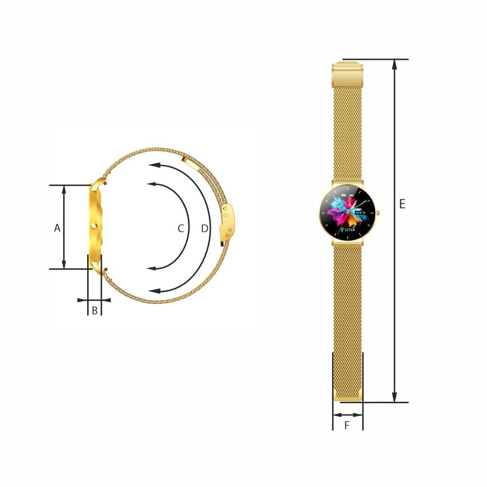 Manta SWU501LGD Gold cena un informācija | Viedpulksteņi (smartwatch) | 220.lv