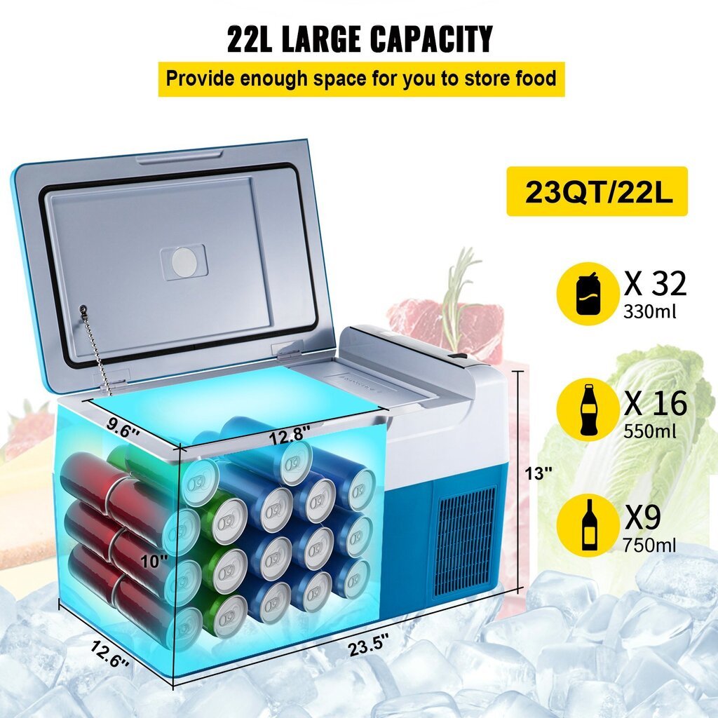 Vevor SH-C22 cena un informācija | Auto ledusskapji | 220.lv