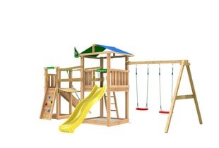 Bērnu rotaļu laukums Jungle Gym Hut Clutter Bridge 2 Swing cena un informācija | Bērnu rotaļu laukumi, mājiņas | 220.lv