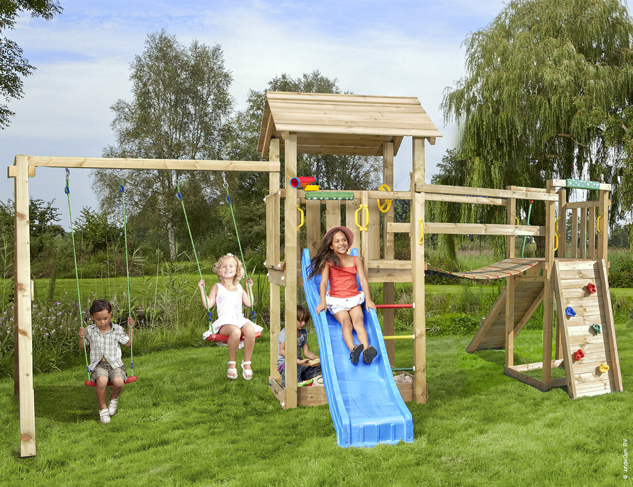 Bērnu rotaļu laukums Jungle Gym Casa Clutter Bridge 2 Swing цена | 220.lv