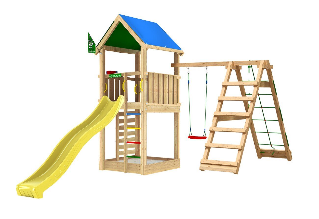 Bērnu rotaļu laukums Jungle Gym Lodge 1 Climb cena un informācija | Bērnu rotaļu laukumi, mājiņas | 220.lv