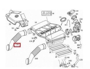 MERCEDES BENZ MB SL KLASE W230 SL350 GAISA IEPLŪDES ŠĻŪTENE LABĀ O/S ORIĢINĀLS cena un informācija | Auto piederumi | 220.lv