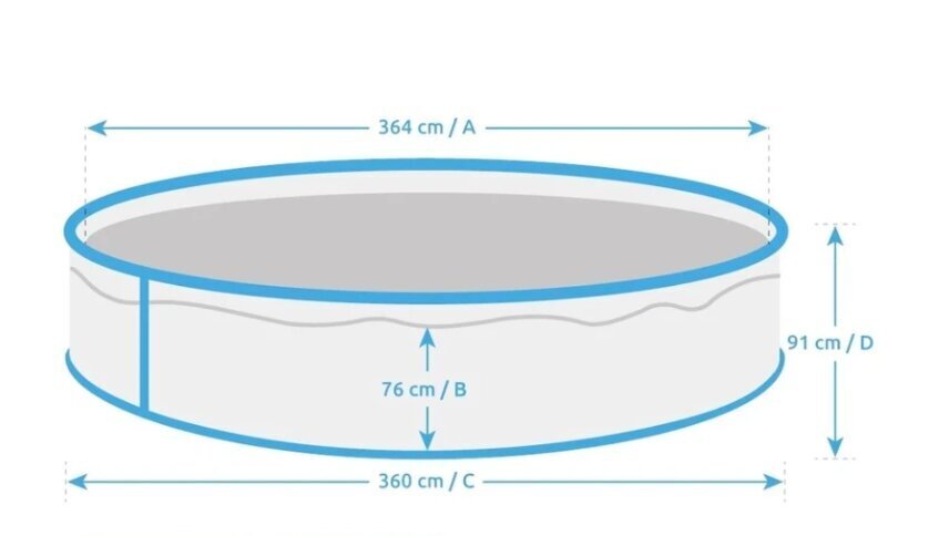 Āra baseins, 366 cm, bez filtra cena un informācija | Baseini | 220.lv