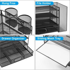 4-х уровневый настольный органайзер Restorgan, черный цена и информация | Канцелярия | 220.lv