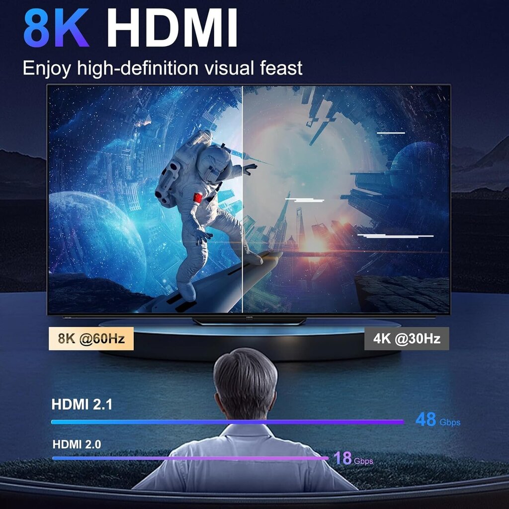 Shuliancable 2.1 Hdmi, 3m цена и информация | Kabeļi un vadi | 220.lv