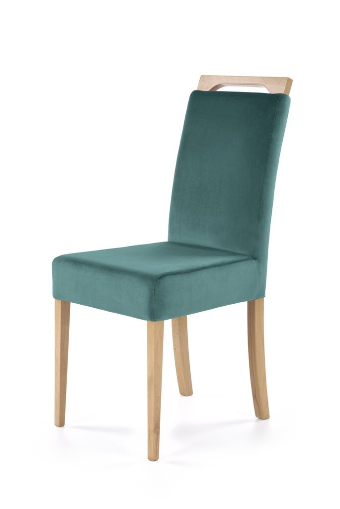 2 krēslu komplekts Halmar Clarion, zaļš/brūns цена и информация | Virtuves un ēdamistabas krēsli | 220.lv