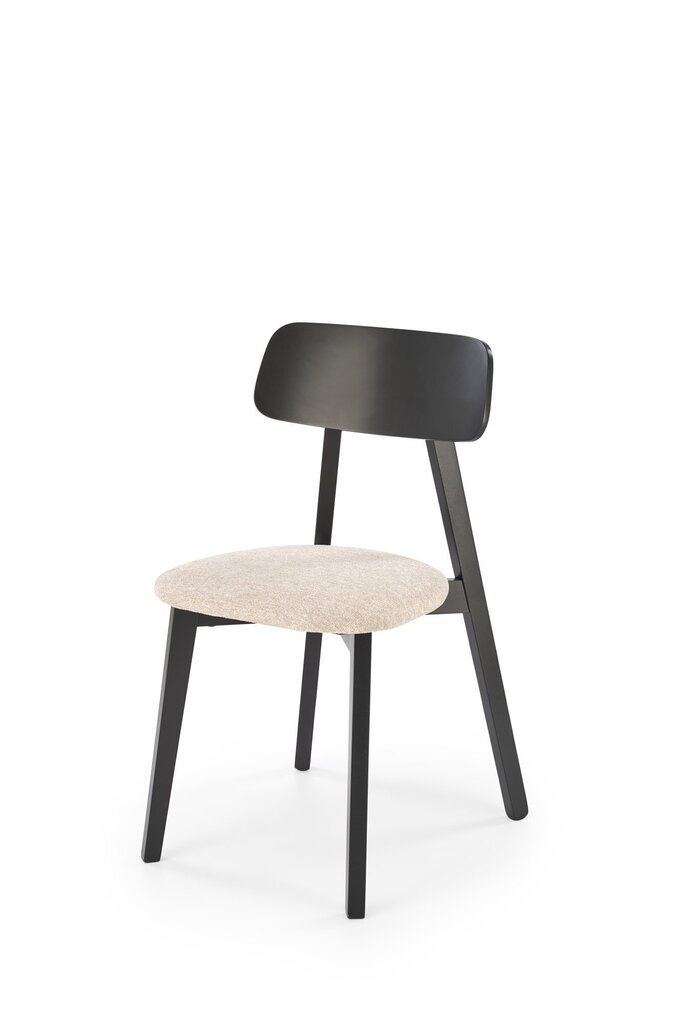 2 krēslu komplekts Halmar Hylo, smilšu/melns cena un informācija | Virtuves un ēdamistabas krēsli | 220.lv
