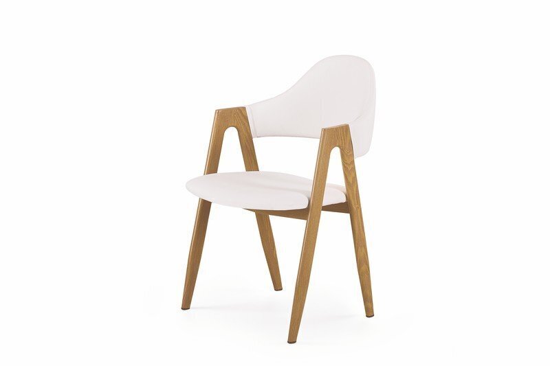 2 krēslu komplekts Halmar K247, brūna/balta цена и информация | Virtuves un ēdamistabas krēsli | 220.lv