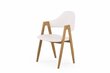 2 krēslu komplekts Halmar K247, brūna/balta cena un informācija | Virtuves un ēdamistabas krēsli | 220.lv
