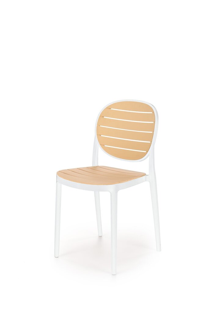 Krēsls Halmar K529, balta/smilšu krāsas cena un informācija | Virtuves un ēdamistabas krēsli | 220.lv