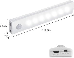 LED panelis ar kustību sensoriem 10cm cena un informācija | Iebūvējamās lampas, LED paneļi | 220.lv