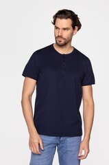 T-krekls vīriešiem Henley 4587, tumši zils цена и информация | Мужские футболки | 220.lv