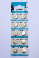 Baterijas Vinnic 357F / SR44, 10 gab. цена и информация | Батарейки | 220.lv