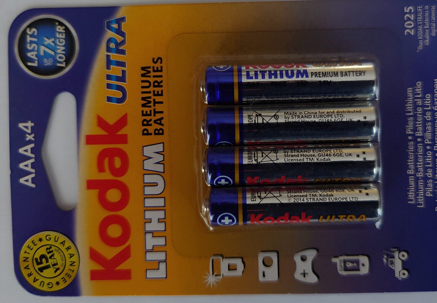 Baterijas Kodak ultra lithium AAA 4 gab. цена и информация | Baterijas | 220.lv