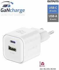 Swissten 3арядное устройство GaN USB-C 35W PD / USB-A 27W QC цена и информация | Зарядные устройства для телефонов | 220.lv