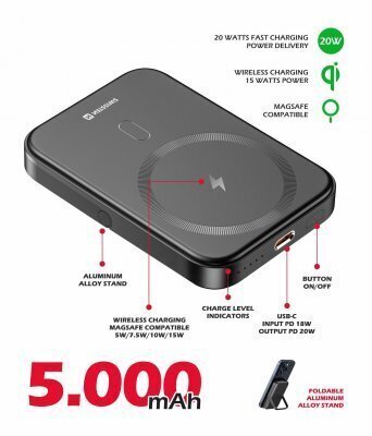 Swissten Mag, 5000mAh цена и информация | Lādētāji-akumulatori (Power bank) | 220.lv