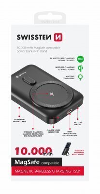 Swissten Mag, 10000mAh cena un informācija | Lādētāji-akumulatori (Power bank) | 220.lv