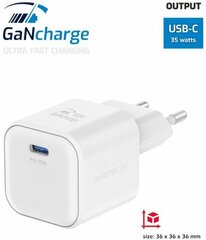 Swissten 3арядное устройство GaN USB-C 35W PD + Kабель для передачи данных USB-C - Lightning 1.2m цена и информация | Зарядные устройства для телефонов | 220.lv