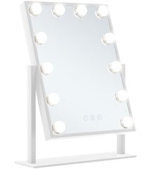 Зеркало с 12 светодиодными лампочками G.LUX LED MAKE UP MIRROR-2-WH цена и информация | Косметички, косметические зеркала | 220.lv