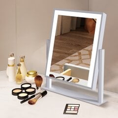 G.Lux зеркало со светодиодным освещением LED Make Up Mirror-1-WH цена и информация | Косметички, косметические зеркала | 220.lv