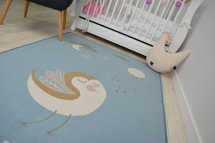 Bērnu paklājs Loko Putnu zils pret slīdēšanu, 160x220 cm cena un informācija | Paklāji | 220.lv