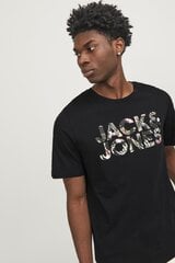 T-krekls vīriešiem Jack & Jones 12250683CARBON, melns cena un informācija | Vīriešu T-krekli | 220.lv