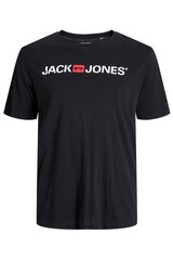 T-krekls vīriešiem Jack & Jones 12184987BLACK, melns cena un informācija | Vīriešu T-krekli | 220.lv