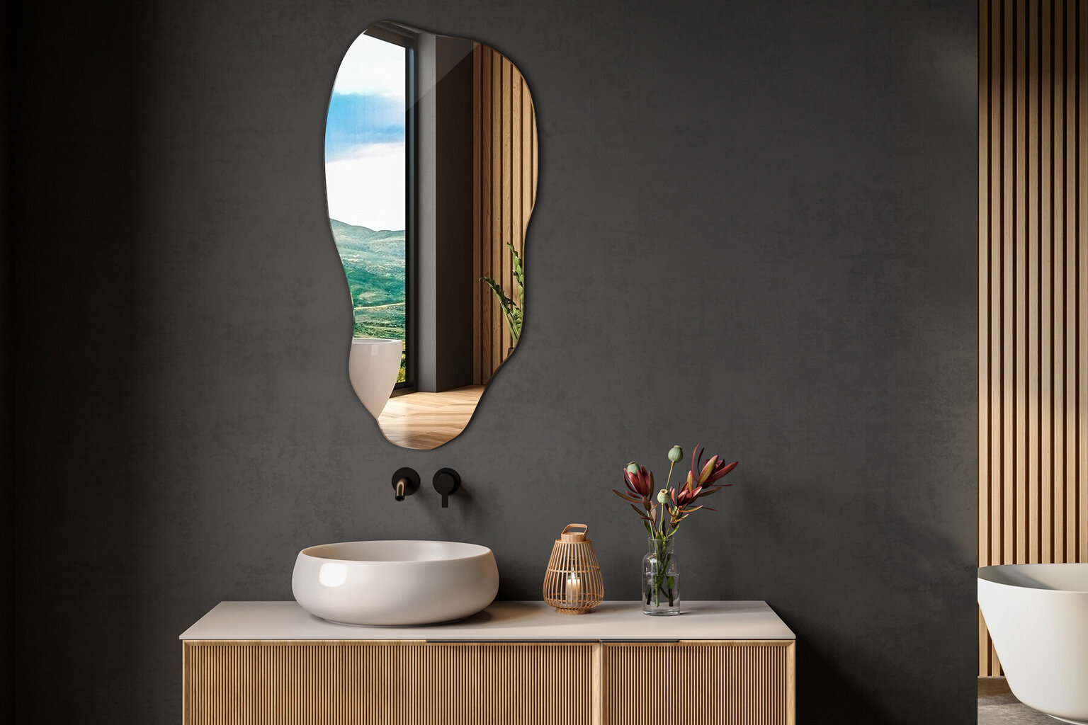 Spogulis Tulup, 50x100 cm цена и информация | Spoguļi | 220.lv