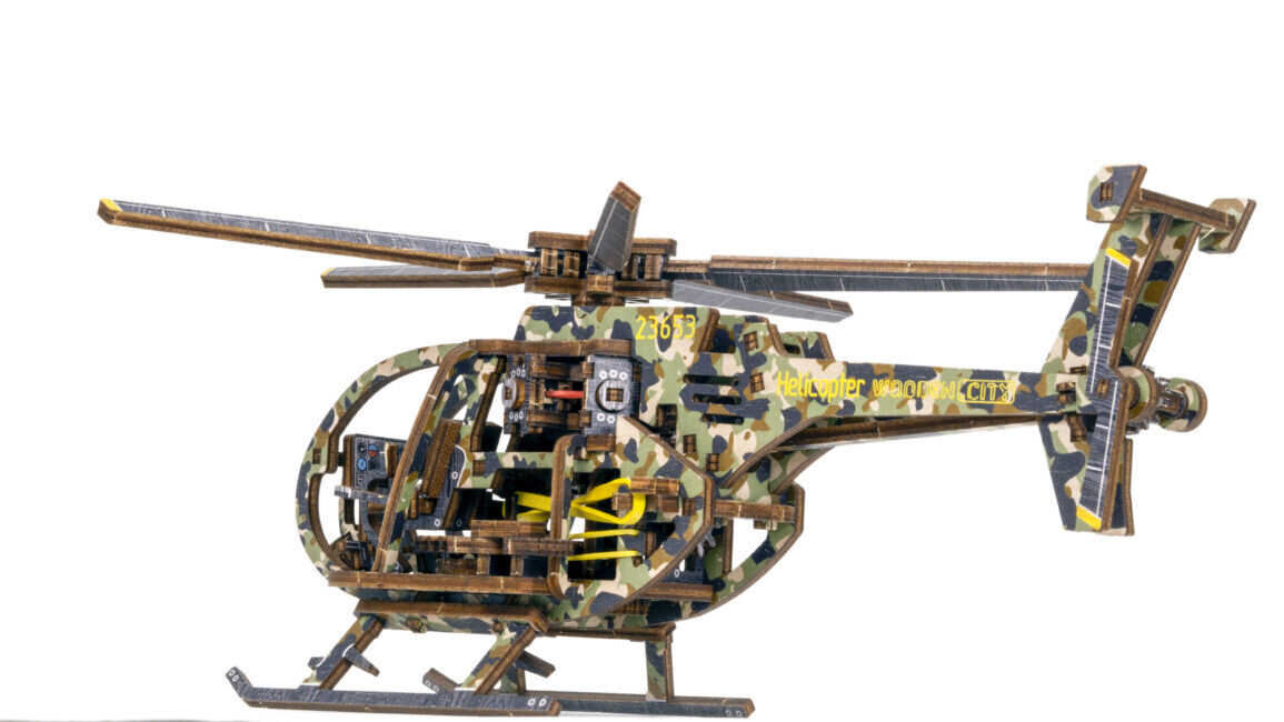 Koka konstruktors Wooden city Helikopters, 178 d. цена и информация | Konstruktori | 220.lv