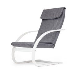 Кресло-качалка ModernHome, серый и белый цена и информация | Кресла в гостиную | 220.lv