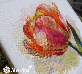 Krustdūrienu komplekts Tulpe SK248, 21x21 cm cena un informācija | Izšūšanas piederumi | 220.lv