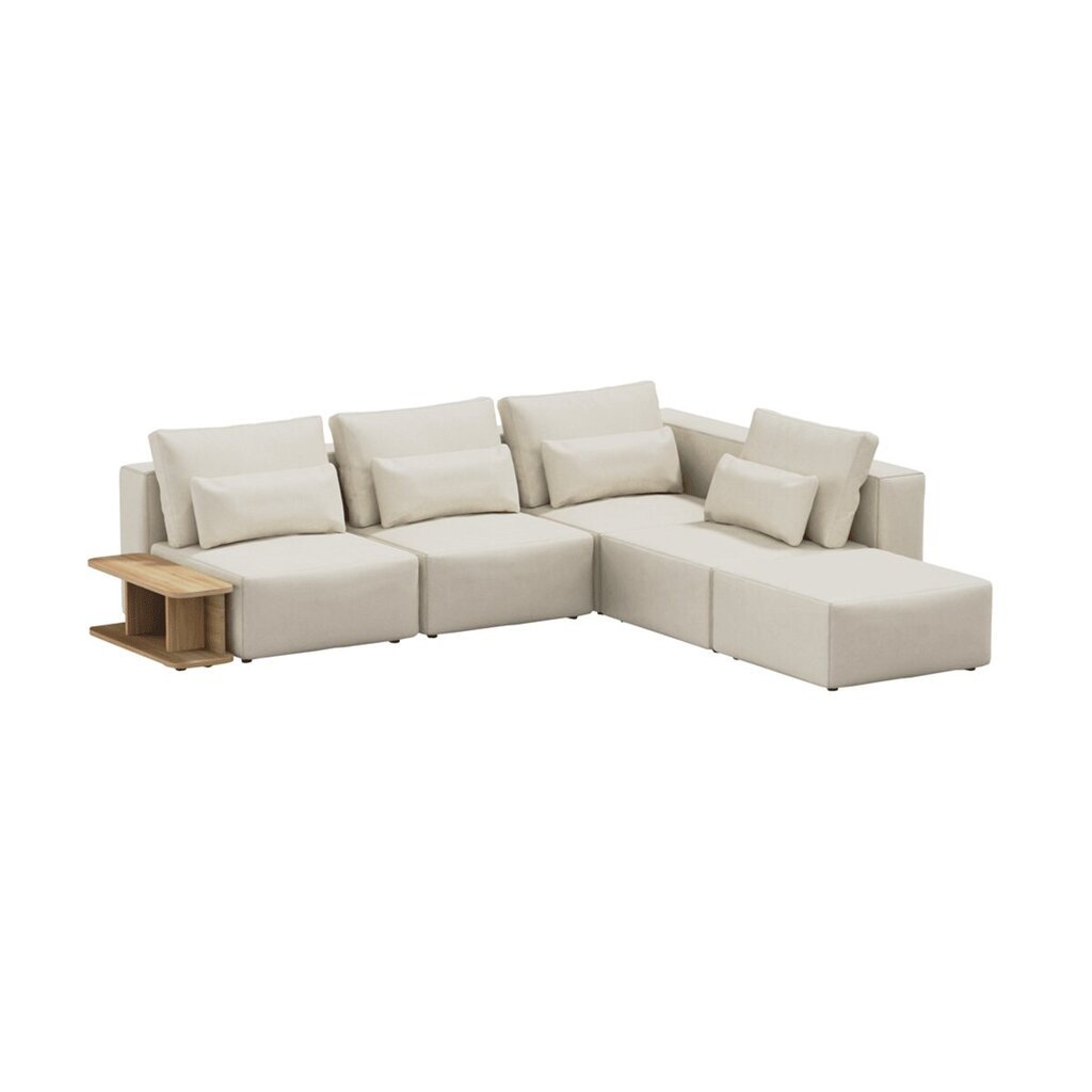 Riposo Ottimo 3 vietīgs stūra dīvāns ar sānu galdiņu cena un informācija | Dīvāni | 220.lv