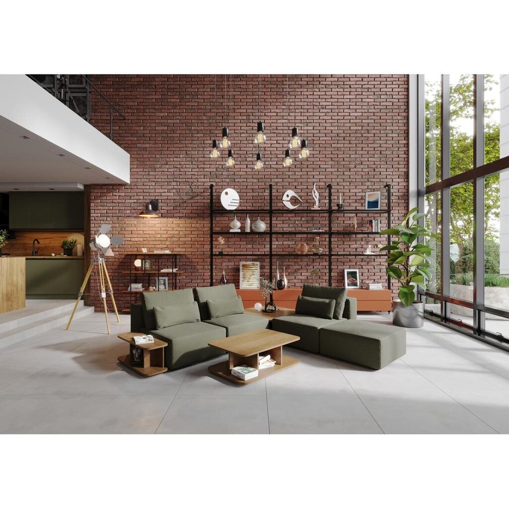 Riposo ottimo 3 vietīgs stūra dīvāns ar galdiņu komplektu un pufu цена и информация | Stūra dīvāni | 220.lv