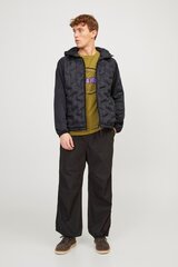 Jaka vīriešiem Jack & Jones 12254548BLACK, melna cena un informācija | Vīriešu virsjakas | 220.lv